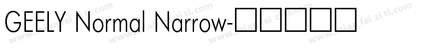 GEELY Normal Narrow字体转换